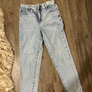 SHEIN Light Blue Straight Leg Jeans